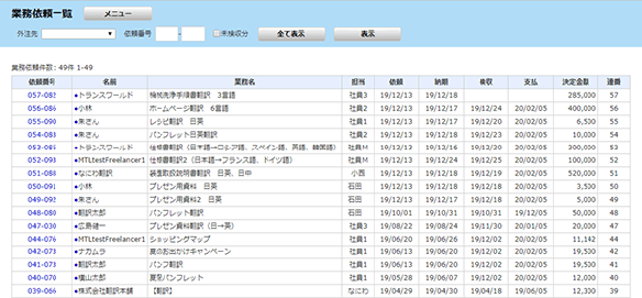 業務依頼一覧